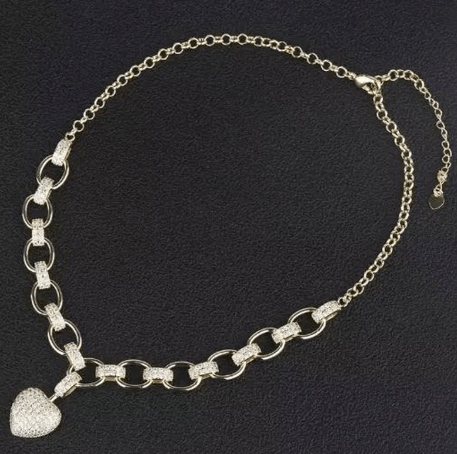 Hjärta Zirconia halsband