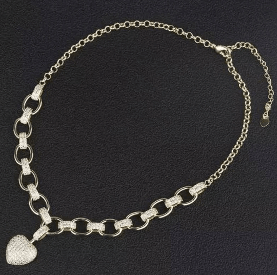 Hjärta Zirconia halsband