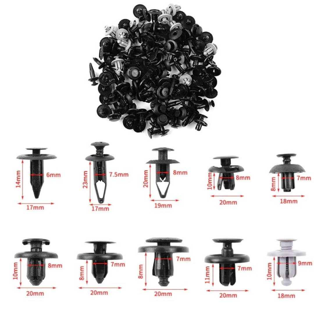 Set med bilfästklämmor