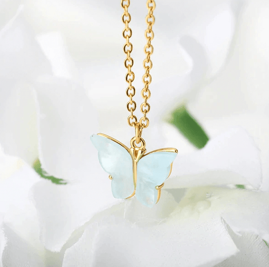 Fjäril Guld Halsband