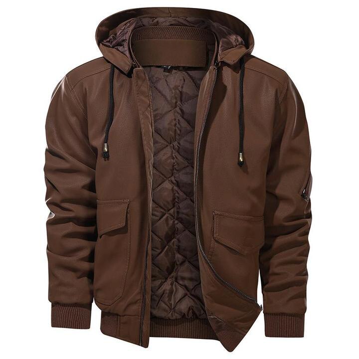 Faux läder jacka