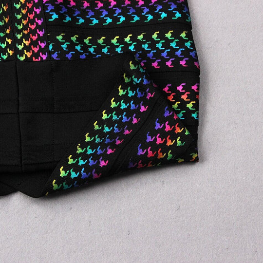 Kvinnor Multi Color Party klänning