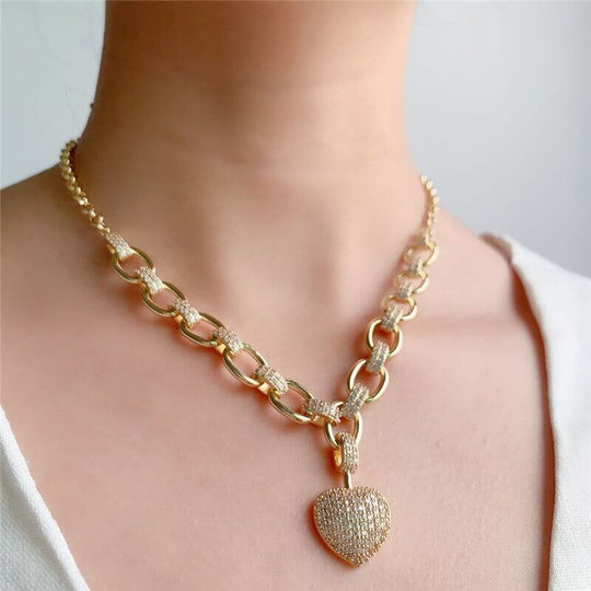 Hjärta Zirconia halsband