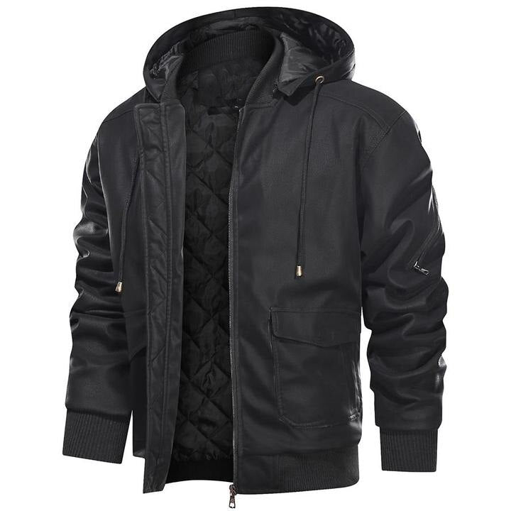 Faux läder jacka