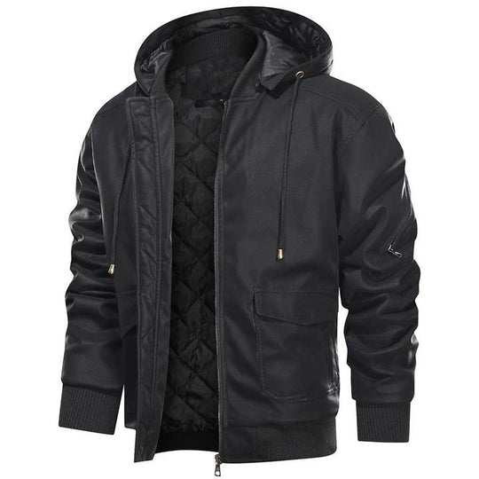 Faux läder jacka