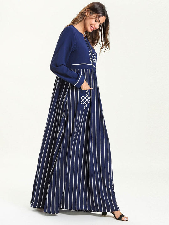 Kaftan Långärmad Maxiklänning