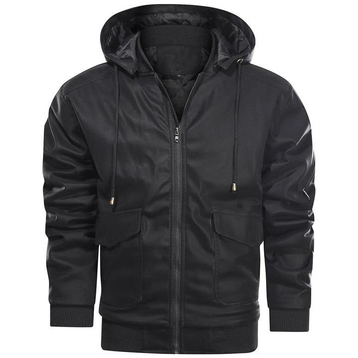 Faux läder jacka