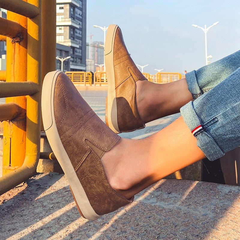Urban Läder Loafers För Män