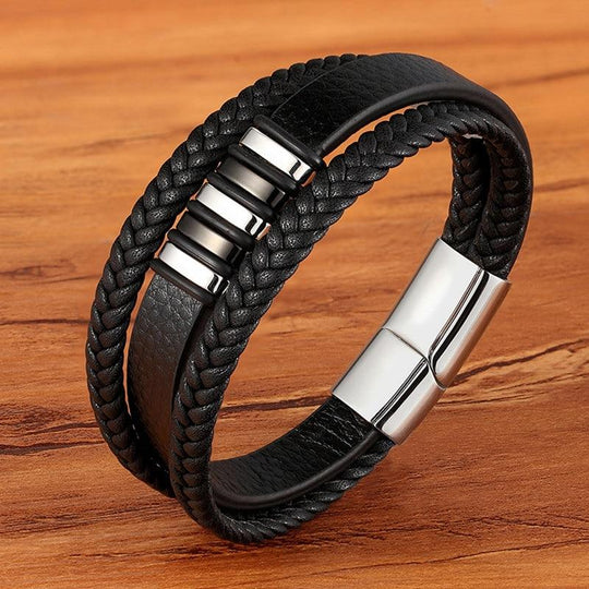 Snygga armband i äkta läder för män