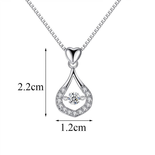 Vattendroppe Crystal hängande halsband