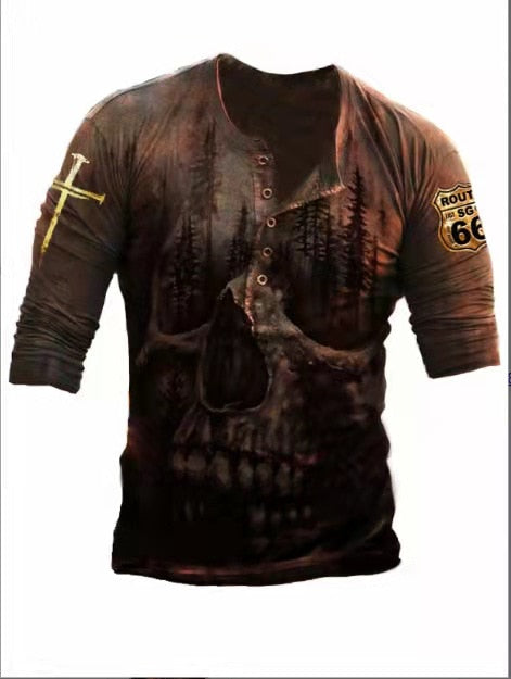 Retro Skull Långärmade Tees