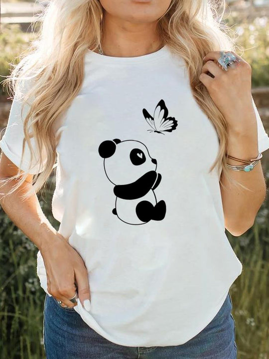 Kvinnor Kortärmad Tryckt Tee