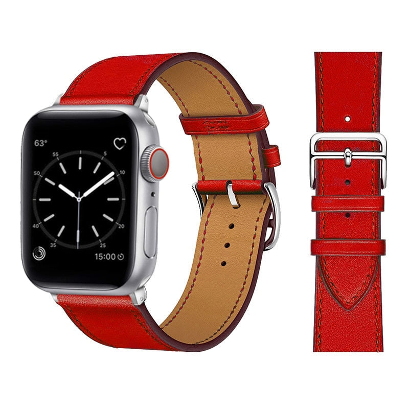 APPLE WATCH SYNTETISKT LÄDERREM
