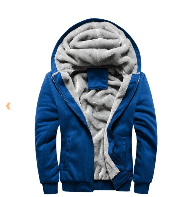 Män vinter fleece jacka