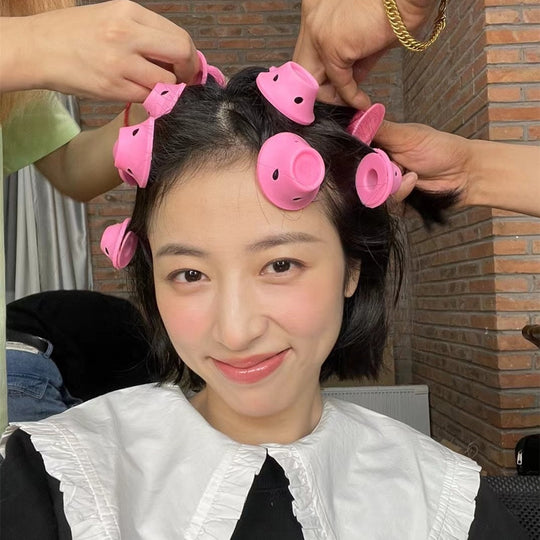 Värmelösa silikonhårkrullare (10 st)