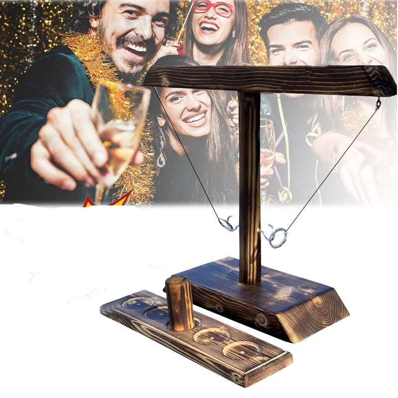 Trä Ring Toss Drinking Game Leksak