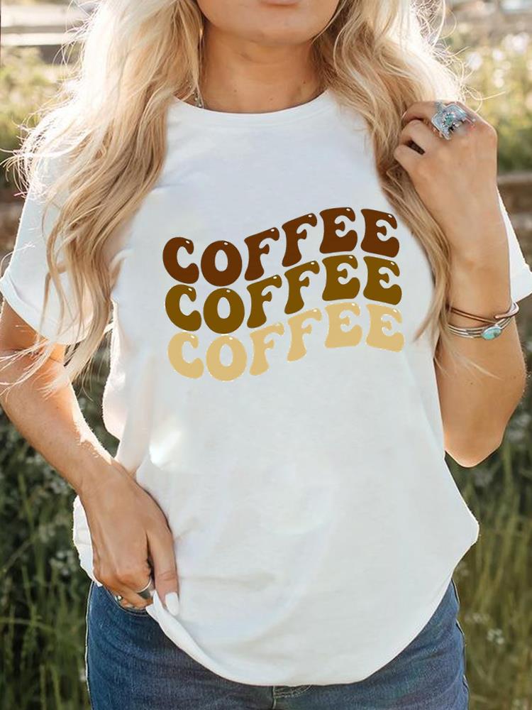 Kvinnor Kortärmad Tryckt Tee