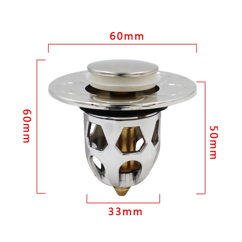 Koppar Pop Up Drain Strainer