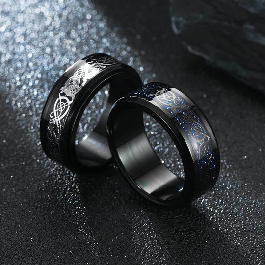 Kolfiber Celtic Dragon Ring