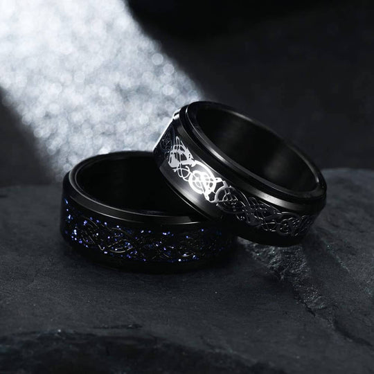 Kolfiber Celtic Dragon Ring