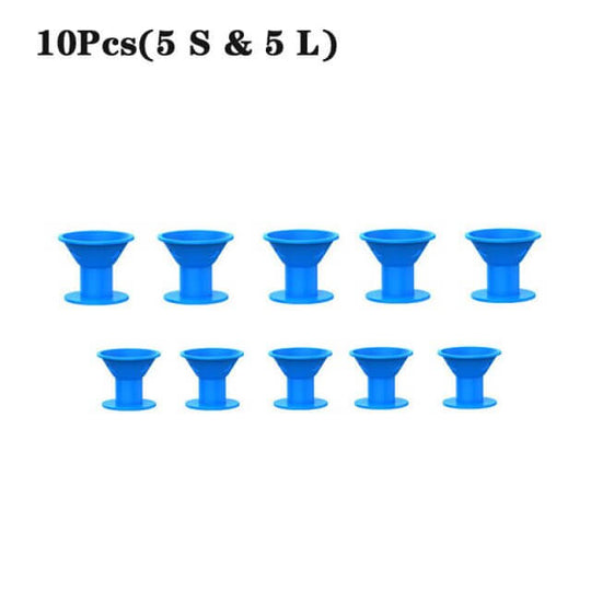 Värmelösa silikonhårkrullare (10 st)