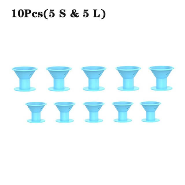 Värmelösa silikonhårkrullare (10 st)