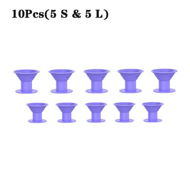 Värmelösa silikonhårkrullare (10 st)