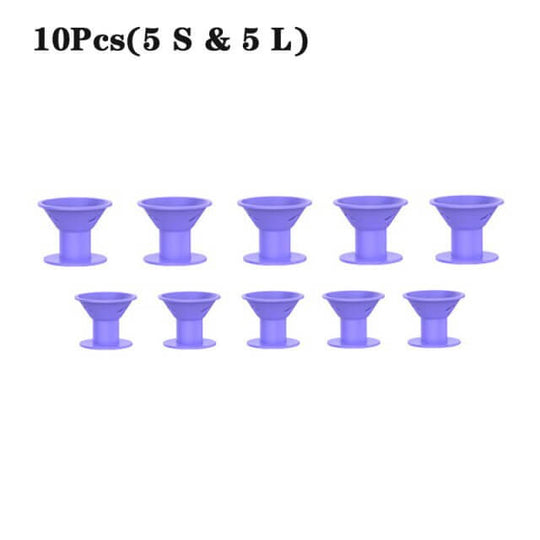 Värmelösa silikonhårkrullare (10 st)