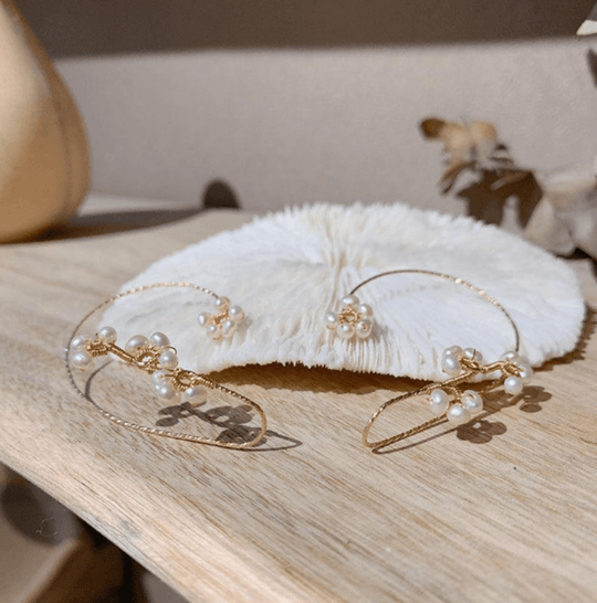 Flower Art klipp örhängen