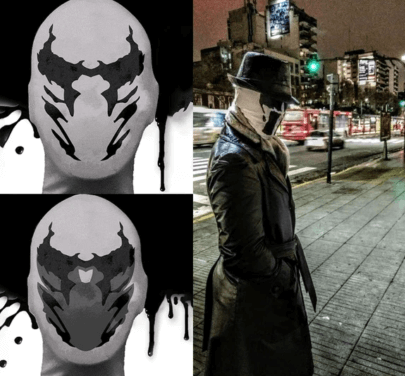 Rörlig Bläckprick Rorschach-mask