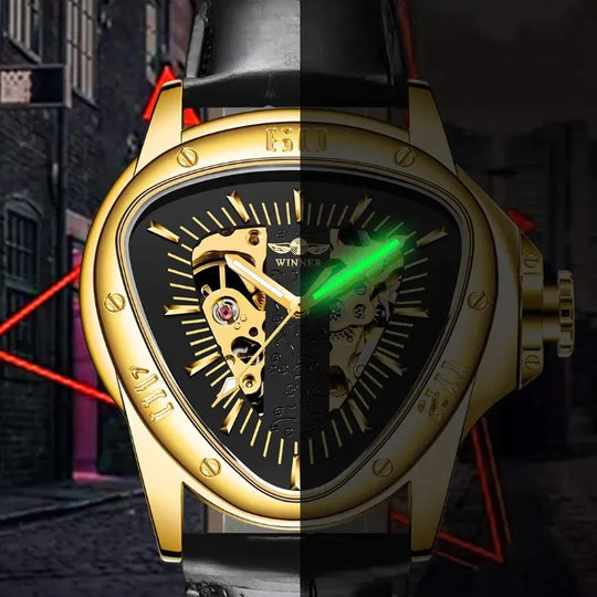 Triangle Skeleton Mekanisk Klocka