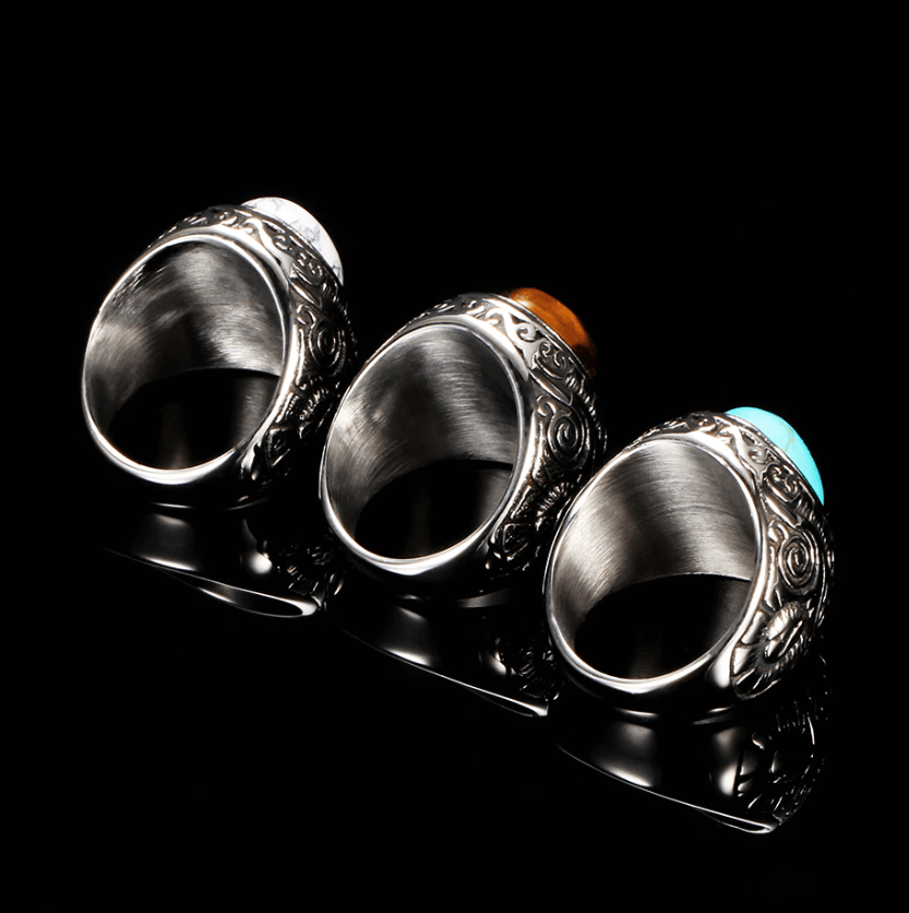 Män's Vintage Turquoise sten ring