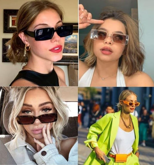 Vintage Rektangulära Solglasögon