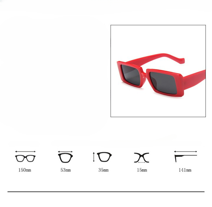 Vintage Rektangulära Solglasögon