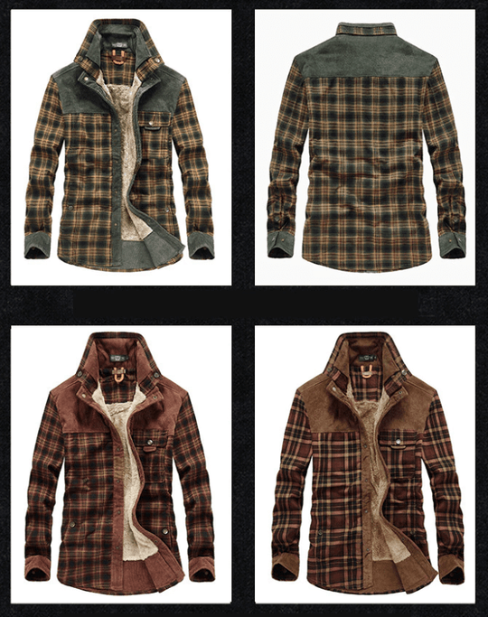 Flannel Plaid vinterjacka